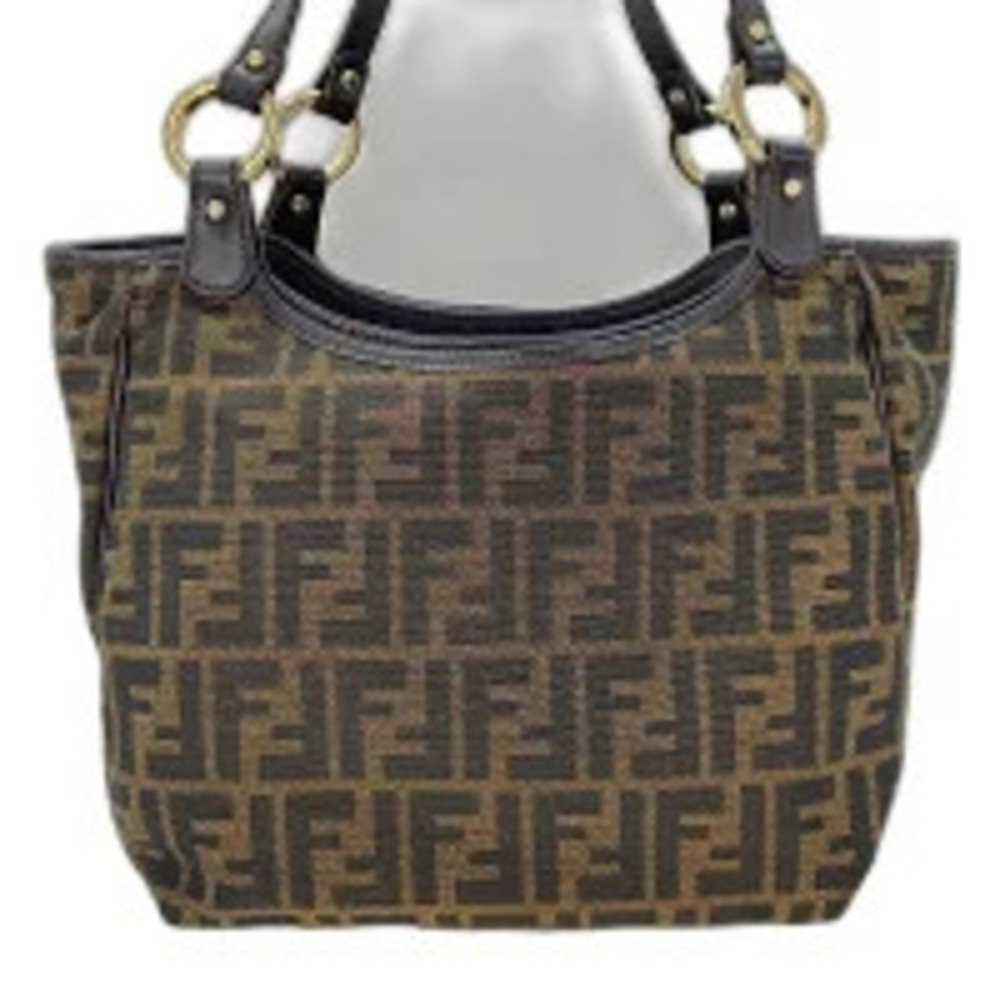 Fendi Zucca Tote Bag Canvas Brown